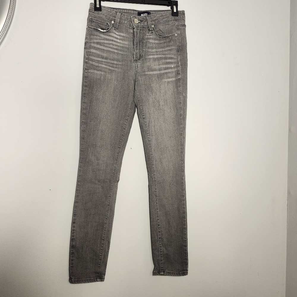 PAIGE Light Gray Skinny Jeans